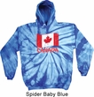 Distressed Canada Flag Tie Dye Hoodie