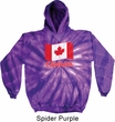 Distressed Canada Flag Tie Dye Hoodie