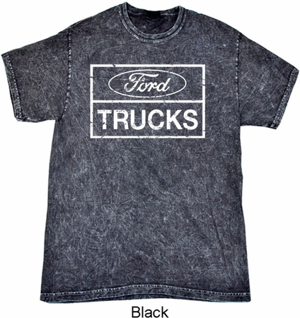 Distressed Ford Trucks Adult Mineral Tie Dye Shirt