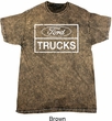 Distressed Ford Trucks Adult Mineral Tie Dye Shirt