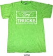 Distressed Ford Trucks Adult Mineral Tie Dye Shirt