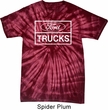 Distressed Ford Trucks Adult Spider Tie Dye Shirt