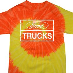 Distressed Ford Trucks Adult Tie Dye Shirt Distressed Ford Trucks Adult Tie Dye Shirt