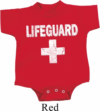 Distressed Lifeguard Baby Onesie