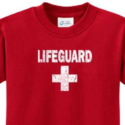 Distressed Lifeguard Kids Shirts