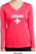 Distressed Lifeguard Ladies Dry Wicking Long Sleeve Shirt