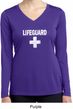 Distressed Lifeguard Ladies Dry Wicking Long Sleeve Shirt