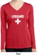 Distressed Lifeguard Ladies Dry Wicking Long Sleeve Shirt