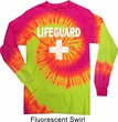 Distressed Lifeguard Long Sleeve Tie Dye Shirt
