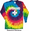 Distressed Lifeguard Long Sleeve Tie Dye Shirt