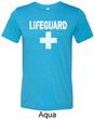 Distressed Lifeguard Mens Tri Blend Crewneck Shirt