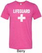 Distressed Lifeguard Mens Tri Blend Crewneck Shirt
