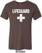 Distressed Lifeguard Mens Tri Blend Crewneck Shirt