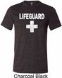 Distressed Lifeguard Mens Tri Blend Crewneck Shirt