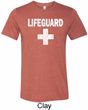 Distressed Lifeguard Mens Tri Blend Crewneck Shirt