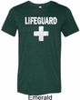 Distressed Lifeguard Mens Tri Blend Crewneck Shirt