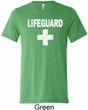 Distressed Lifeguard Mens Tri Blend Crewneck Shirt