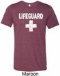 Distressed Lifeguard Mens Tri Blend Crewneck Shirt