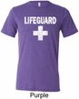 Distressed Lifeguard Mens Tri Blend Crewneck Shirt