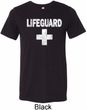 Distressed Lifeguard Mens Tri Blend Crewneck Shirt