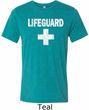 Distressed Lifeguard Mens Tri Blend Crewneck Shirt