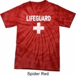 Distressed Lifeguard Spider Tie Dye Shirt