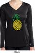 Distressed Pineapple Ladies Dry Wicking Long Sleeve Shirt