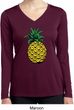 Distressed Pineapple Ladies Dry Wicking Long Sleeve Shirt