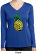 Distressed Pineapple Ladies Dry Wicking Long Sleeve Shirt
