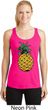 Distressed Pineapple Ladies Dry Wicking Racerback Tank Top