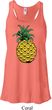 Distressed Pineapple Ladies Flowy Racerback Tanktop