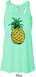 Distressed Pineapple Ladies Flowy Racerback Tanktop