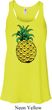 Distressed Pineapple Ladies Flowy Racerback Tanktop