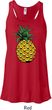 Distressed Pineapple Ladies Flowy Racerback Tanktop