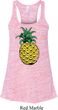 Distressed Pineapple Ladies Flowy Racerback Tanktop