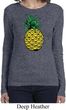 Distressed Pineapple Ladies Long Sleeve Shirt