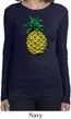 Distressed Pineapple Ladies Long Sleeve Shirt