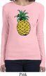 Distressed Pineapple Ladies Long Sleeve Shirt