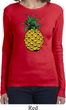 Distressed Pineapple Ladies Long Sleeve Shirt