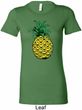 Distressed Pineapple Ladies Longer Length Shirt