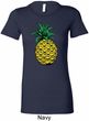 Distressed Pineapple Ladies Longer Length Shirt