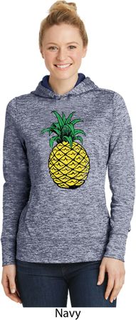 Distressed Pineapple Ladies Moisture Wicking Hoodie