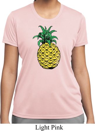 Distressed Pineapple Ladies Moisture Wicking Shirt