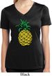 Distressed Pineapple Ladies Moisture Wicking V-neck Shirt