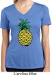Distressed Pineapple Ladies Moisture Wicking V-neck Shirt