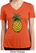 Distressed Pineapple Ladies Moisture Wicking V-neck Shirt