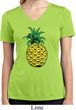 Distressed Pineapple Ladies Moisture Wicking V-neck Shirt