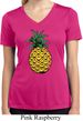 Distressed Pineapple Ladies Moisture Wicking V-neck Shirt