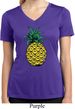 Distressed Pineapple Ladies Moisture Wicking V-neck Shirt