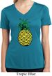 Distressed Pineapple Ladies Moisture Wicking V-neck Shirt